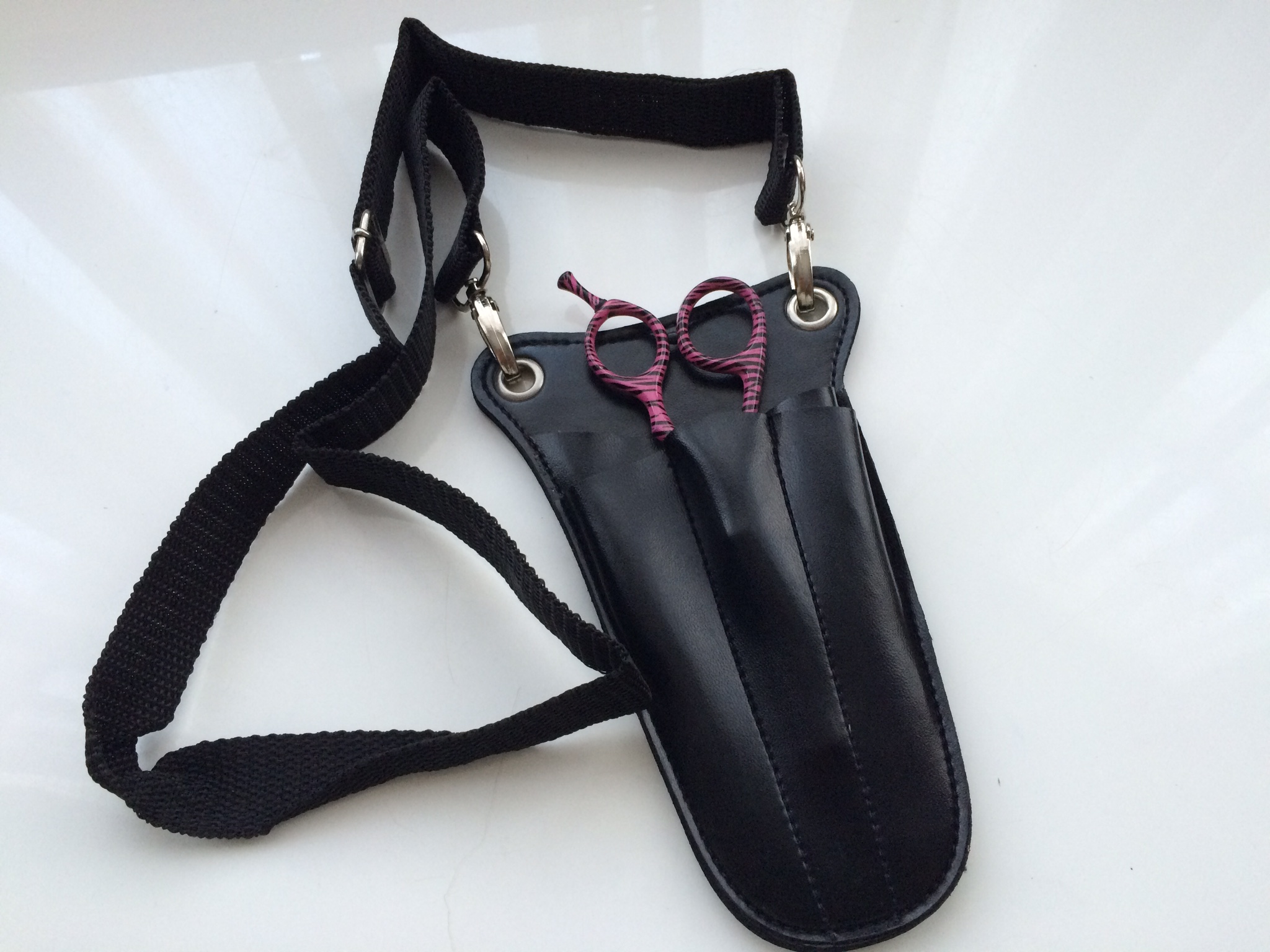 hair dressing small holster leather look